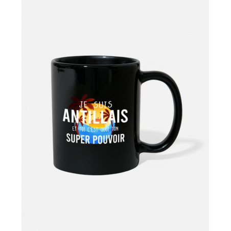 Tasse noire “Antillais – Super Pouvoir”